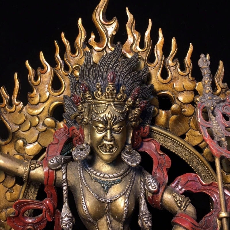 Vajravārāhī WEALTH Brass Gilt Tibetan Statue puretibetan