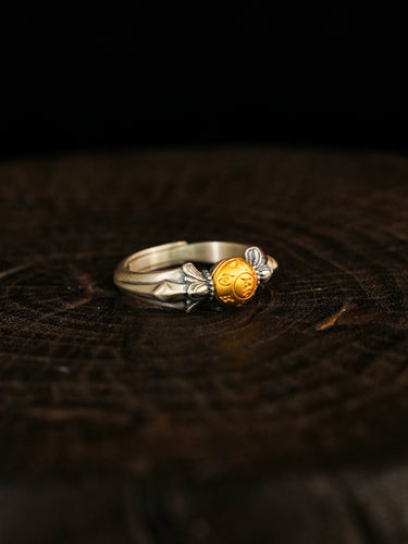 Eternal Vision Dzi Pure Silver Ring