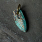 Defended Wealth Shield Unique Raw Turquoise Pendant