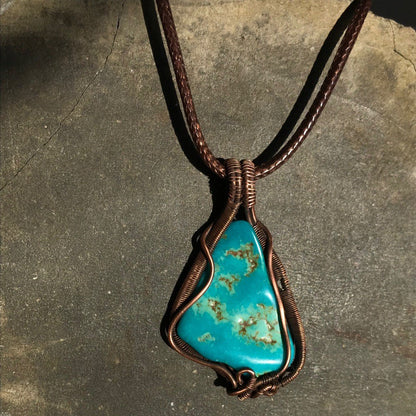 Evident Wealth Apparent Unique Raw Turquoise Pendant