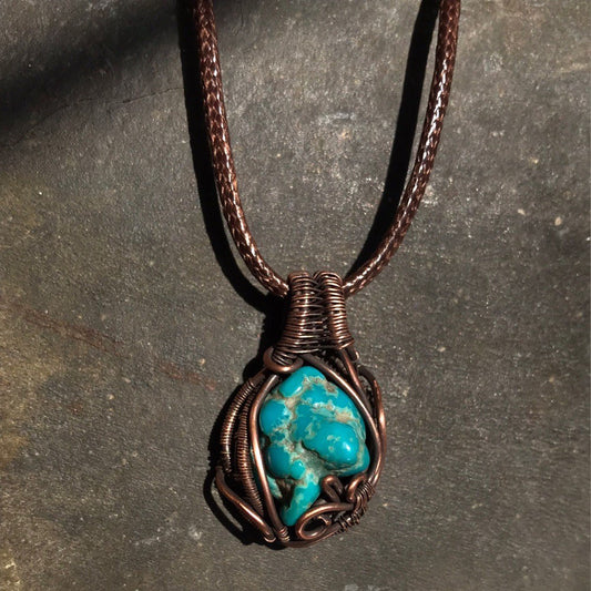 Evident Wealth Apparent Unique Raw Turquoise Pendant