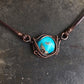 Promised Wealth Pledge Unique Raw Turquoise Clavicle Chain Necklace