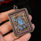 Vajrapani Tibetan Thangka Pendant One of the Eight Patronus puretibetan