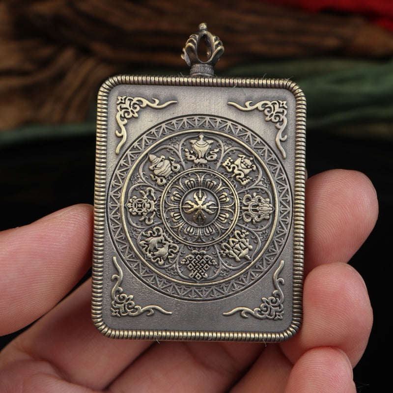 Fugen Bosatsu Tibetan Thangka Pendant puretibetan