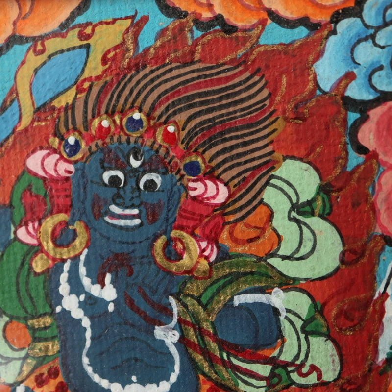 Vajrapani Tibetan Thangka Pendant Gilding Craft puretibetan