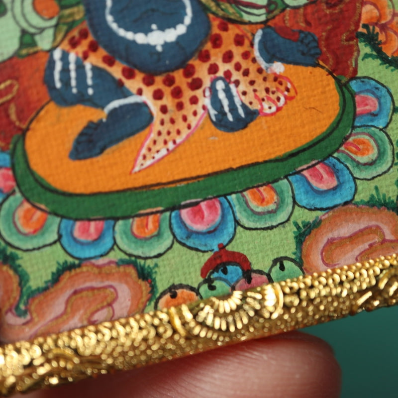 Vajrapani Tibetan Thangka Pendant Gilding Craft puretibetan