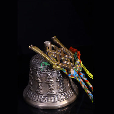 Vajra Bell Ghanta Vajra Dorje Bronze Tibetan Ritual puretibetan