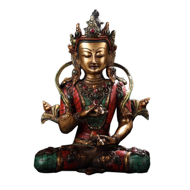 Vajrasatva GOOD KARMA Tibetan Statue  for Eliminating Sin puretibetan