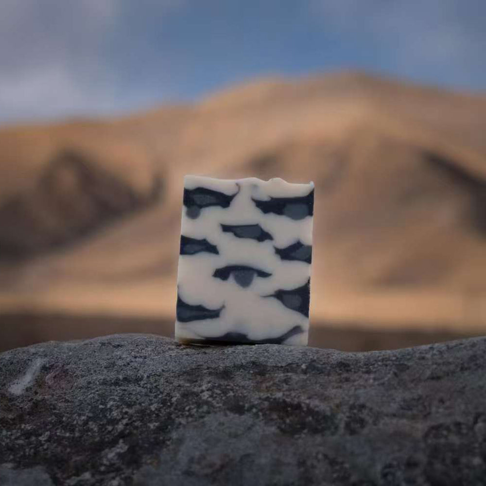 Balancing Face Soap Handmade Blue Clay Charcoal Yak Milk