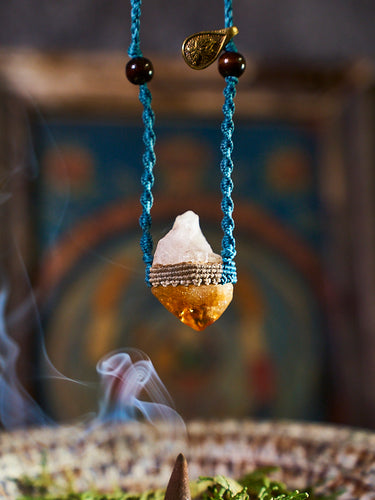 Integrated Wealth Merge Citrine Crystal Pendant