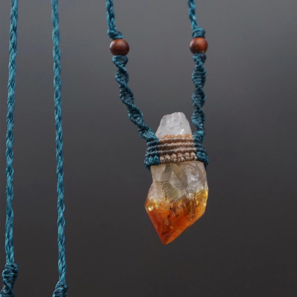 Integrated Wealth Merge Citrine Crystal Pendant