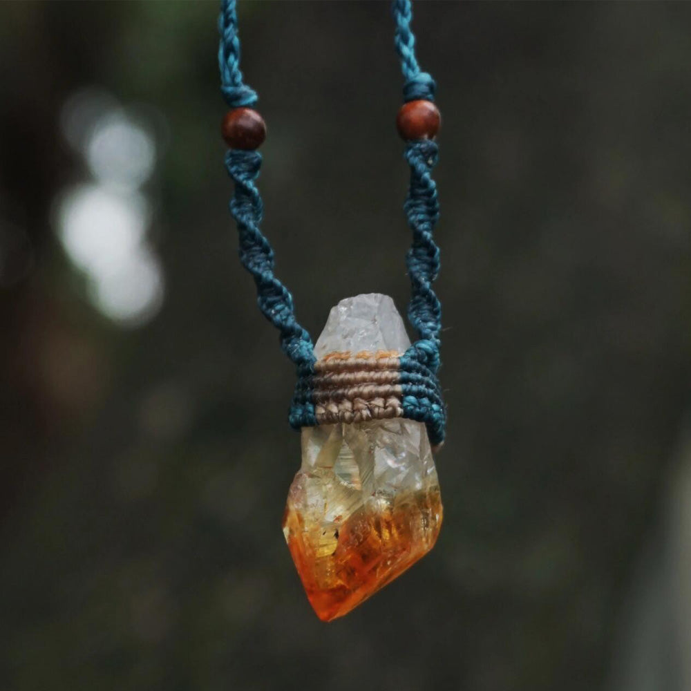 Integrated Wealth Merge Citrine Crystal Pendant