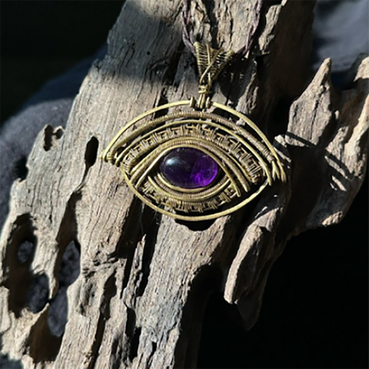 Bruce's Eye of Insight Labradorite Amethyst Pendant