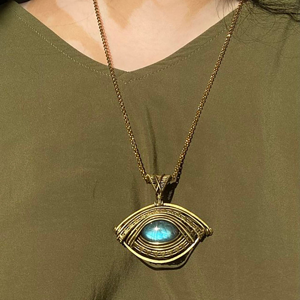 Bruce's Eye of Insight Labradorite Amethyst Pendant