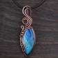 Lucky Oasis Dreams Labradorite Copper Pendant