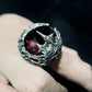 Dark Moon Guardian Sterling Silver Ring