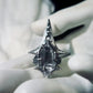 Shadowfang Guardian Herkimer Diamond Sterling Silver Rings