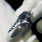 Shadowfang Guardian Herkimer Diamond Sterling Silver Rings