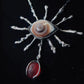 Evil Eye Protector Tibetan Agate Sterling Silver Pendant