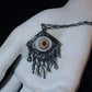 Evil Eye Protector Tibetan Agate Sterling Silver Pendant