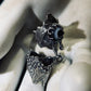 Watchful Warden Evil Eye Agate Sterling Silver Rings