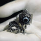 Watchful Warden Evil Eye Agate Sterling Silver Rings