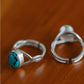 Wealth's Guardian Tibetan Turquoise Silver Rings