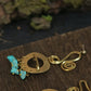 Golden Flow Wealth Turquoise Earrings