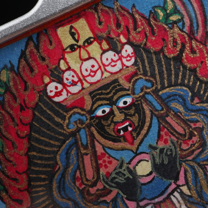 Zhajilamu (Shakyamuni Buddha) Tibetan Thangka Pendant Full-length Image puretibetan