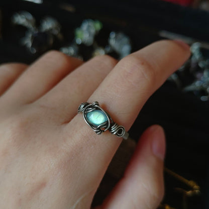 Mystic Glow Labradorite Protection Ring