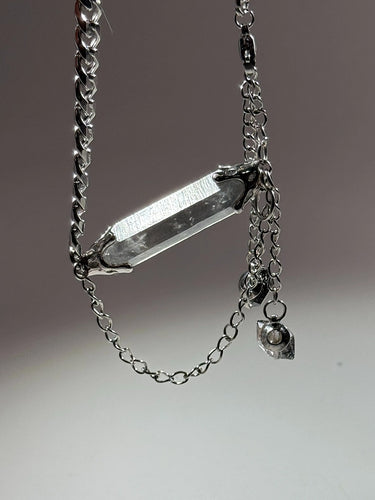 Health Guardian Dragon Claw Clear Quartz Bracelet | Titanium Steel Healing Energy