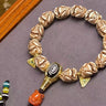 Ancestral Legacy Mala: Zakirum Guardian with Carved Deer Bone - Handheld Spiritual Artisan Piece - Kailash Energy