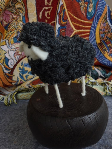 Charming Yak Wool Felted Sheep Figurine - Kailash Energy