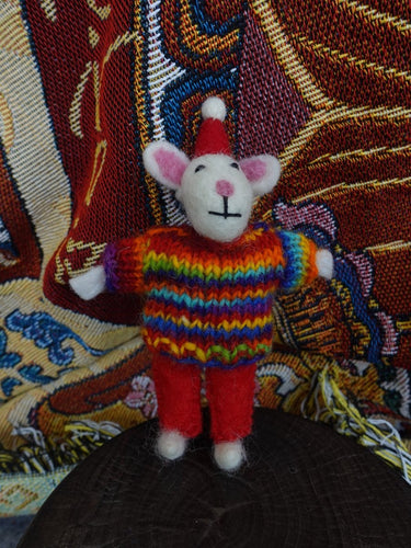 Cozy Handcrafted Yak Wool Mouse Figurines - Kailash Energy