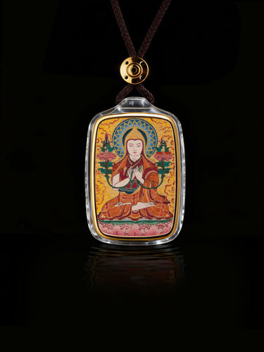 Enlightened Guidance Je Tsongkhapa Thangka Buddha Pendant