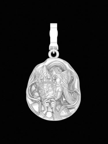 Detachable Zakirum Pendant: Tibetan Wealth Goddess in 18K Gold Plated Silver - Kailash Energy
