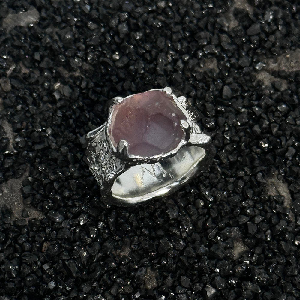 Silent Sanctuary Quartz Sterling Silver Crystal Rings