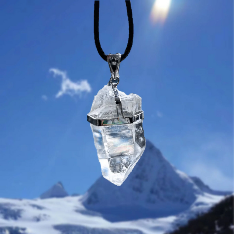 Healing Breath of Life Clear Quartz Sterling Silver Necklace