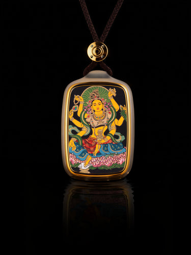 Prosperity Vasudhara Thangka Buddha Pendant