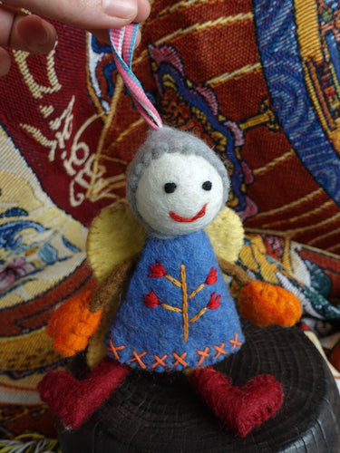 Handcrafted Yak Wool Angel Doll - Whimsical Charm and Handcrafted Perfection - Kailash Energy