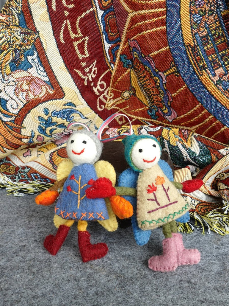 Handcrafted Yak Wool Angel Doll - Whimsical Charm and Handcrafted Perfection