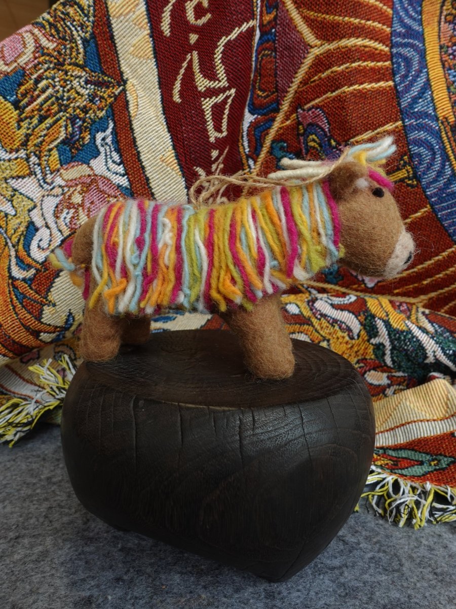 Handcrafted Yak Wool Felted Animal Figurine