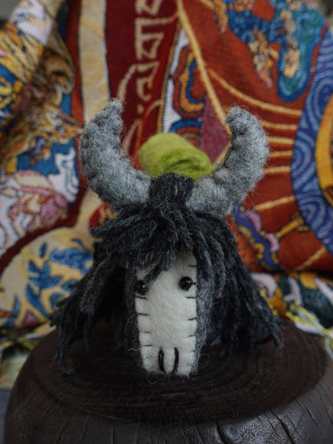 Handcrafted Yak Wool Felted Yeti Figurine - Kailash Energy