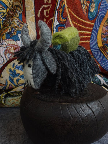 Handcrafted Yak Wool Felted Yeti Figurine - Kailash Energy