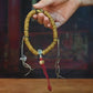 Qing Dynasty Antique Jade Mala Bracelet with 108 Beads