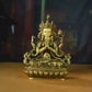 19th Century Four-armed Sadaksari Avalokitesvara Old Bronze Gilt Antigue Buddha Statue From Mindrolling Monastery