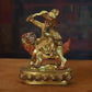 Qing Dynasty Vajra Single Firm Protector Tibetan Antique Buddha Statue Full of Gold Water