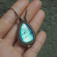 Echo of Peace Labradorite Wax Rope Pendant