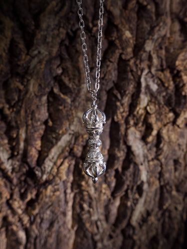 Pure Silver Vajra Symbol of Inner Strength and Spiritual Defense - Kailash Energy