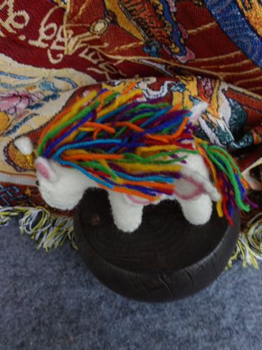 Rainbow Spirit Yak – Handmade Felt Unicorn of Joy - Kailash Energy